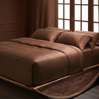 Σετ 2τμχ Μαξιλαροθήκες Oxford Hauz Vegan Silk 52X92 Cinnamon